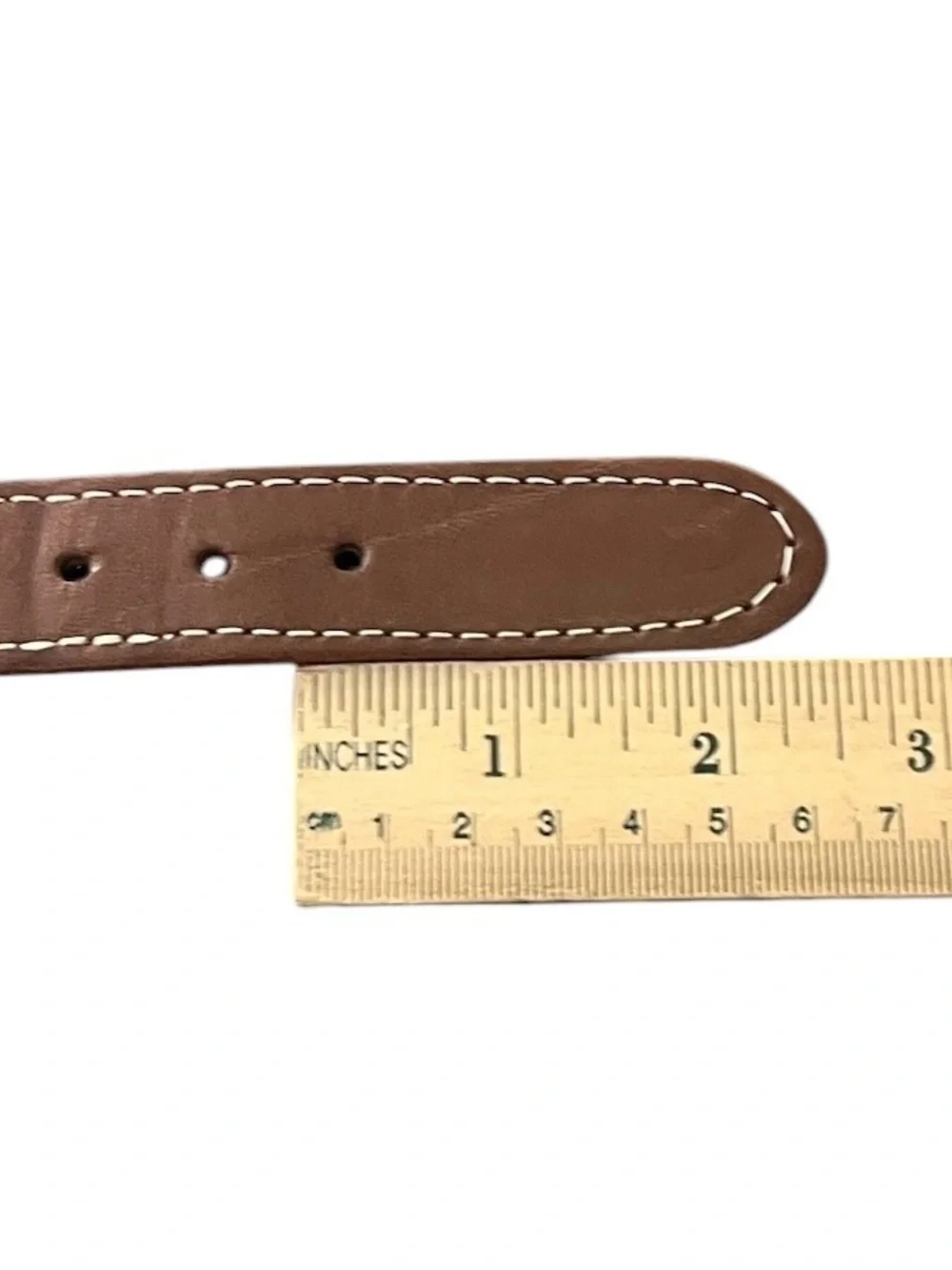 Skippers Men’s Sz 38-40 Belt Genuine Leather Canvas Ribbon Nautical Boating